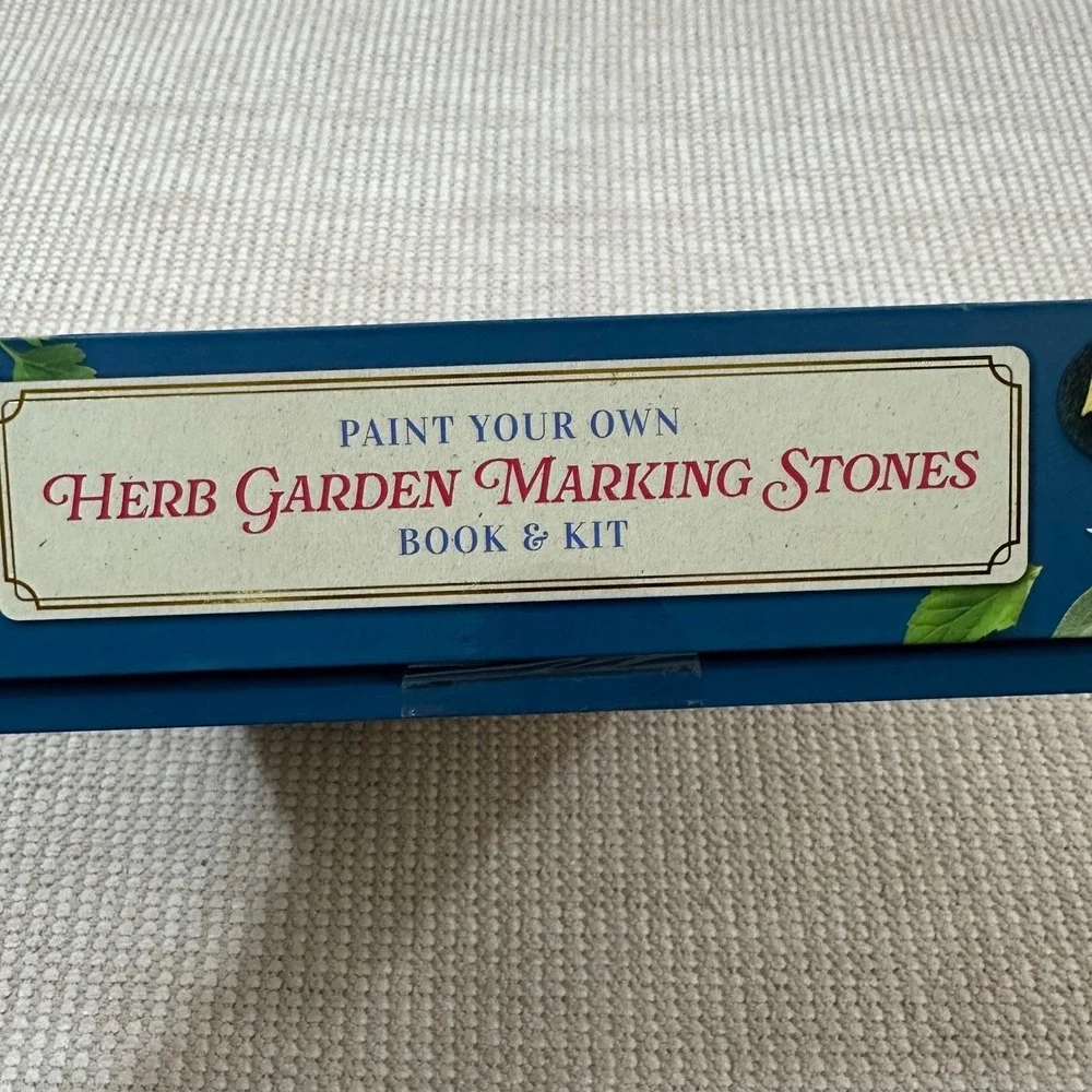 Mud Puddle Paint Your Own Herb Garden Marking Stones Book‎ & Kit New